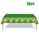 nappes table football motifs ballons trophées buts vert blanc noire anniversaire fête enfantsDecorationNoelSaintValentinRetraiteFamille