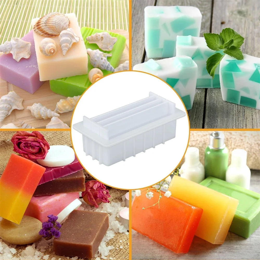 moule savon silicone opaque moderne motifs roses compartiments transparents floral