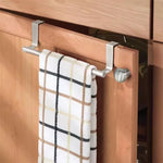 support serviettes acier inoxydable moderne rayures horizontales clips salle bains cuisine