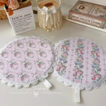 coasters fleur rose géométriques dentelés vintage blanc opalets résistants chaleur