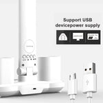 lampe led rechargeable usb horloge affichage numérique blanc moderne 180deg rotation pliable