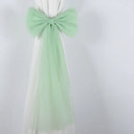 attaches rideau tulle texturé rubans décoratifs girly festif blanc violet orange bleu marine rose
