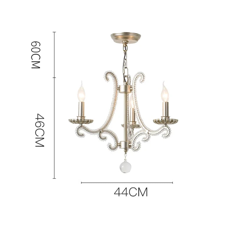 lustre décoration doré transparent floraux classique baroque ampoules led