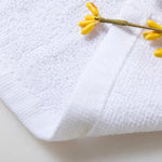 serviettes faciales coton blanc absorbantes maison restaurant 25x25cm classiques pliables
