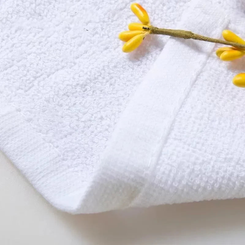 serviettes faciales coton blanc absorbantes maison restaurant 25x25cm classiques pliables