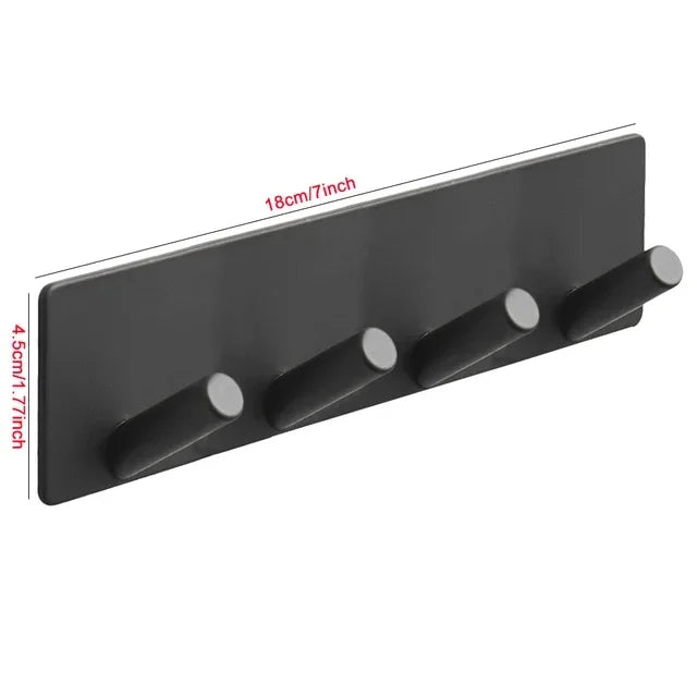 crochet mural acier inoxydable noir porte serviette salle bain adhésif moderne robuste