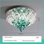 lampe suspendue moderne verre vert cristal eye protection led 100cm diameter