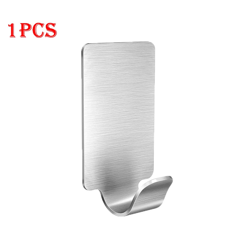 porte serviettes adhésifs acier inoxydable moderne 10pcs argentés finition brossée minimaliste cuisine salle bains