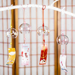 cloche vent japonaise transparente poissons floral ruban maison spa cuisine traditionnelle