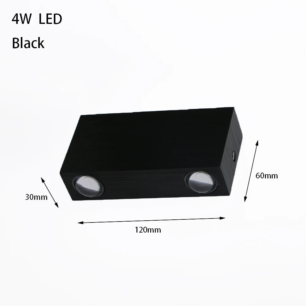applique murale led moderne argent noir fixée mur vis incluse chambre salon