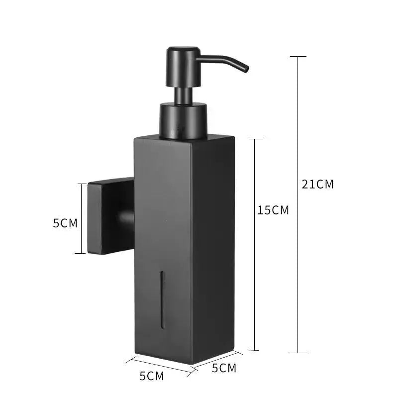 distributeur savon liquide mural or noir argent moderne minimaliste fixé vis sans logo