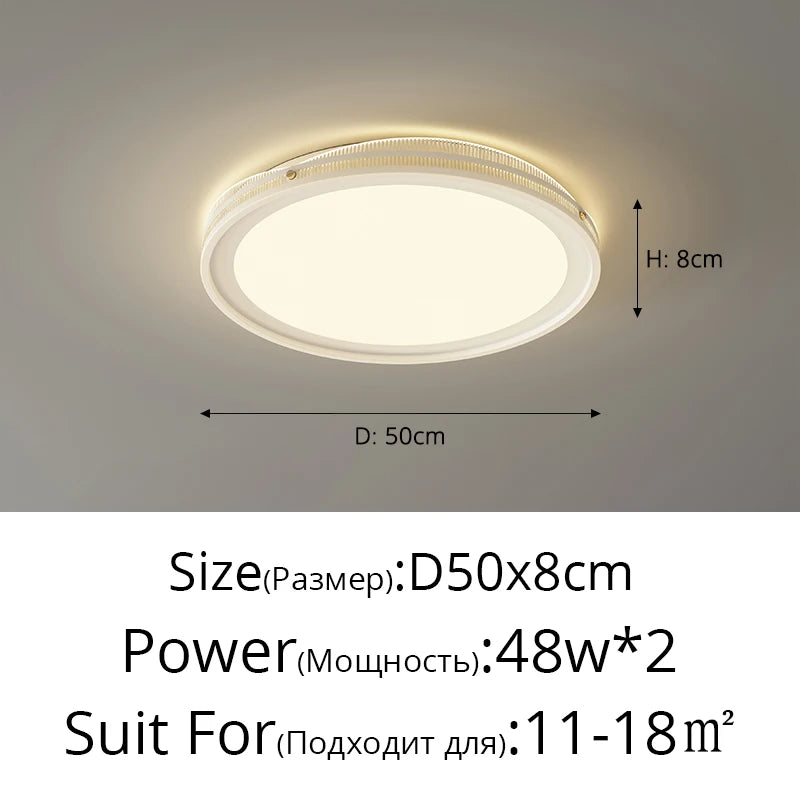 plafonnier led moderne blanc doré noir éclairage chambre salon télécommande minimaliste