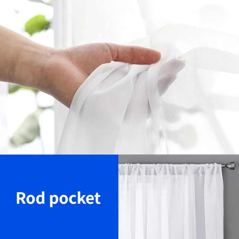 rideaux blancs plis tulles modernes translucides salon chambre coucher haute qualité