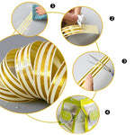 ruban adhésif décoratif or rayures horizontales moderne autoadhésif stickers carreaux beauté joints