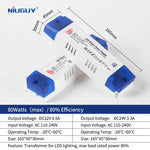 transformateur led 12v 24v 100w 80w 60w 36w 24w 12w bleu blanc moderne