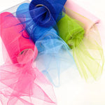 rubans tulle violet rose bleu festifs opaques tulle fini polyester décoration mariage artisanat rapide