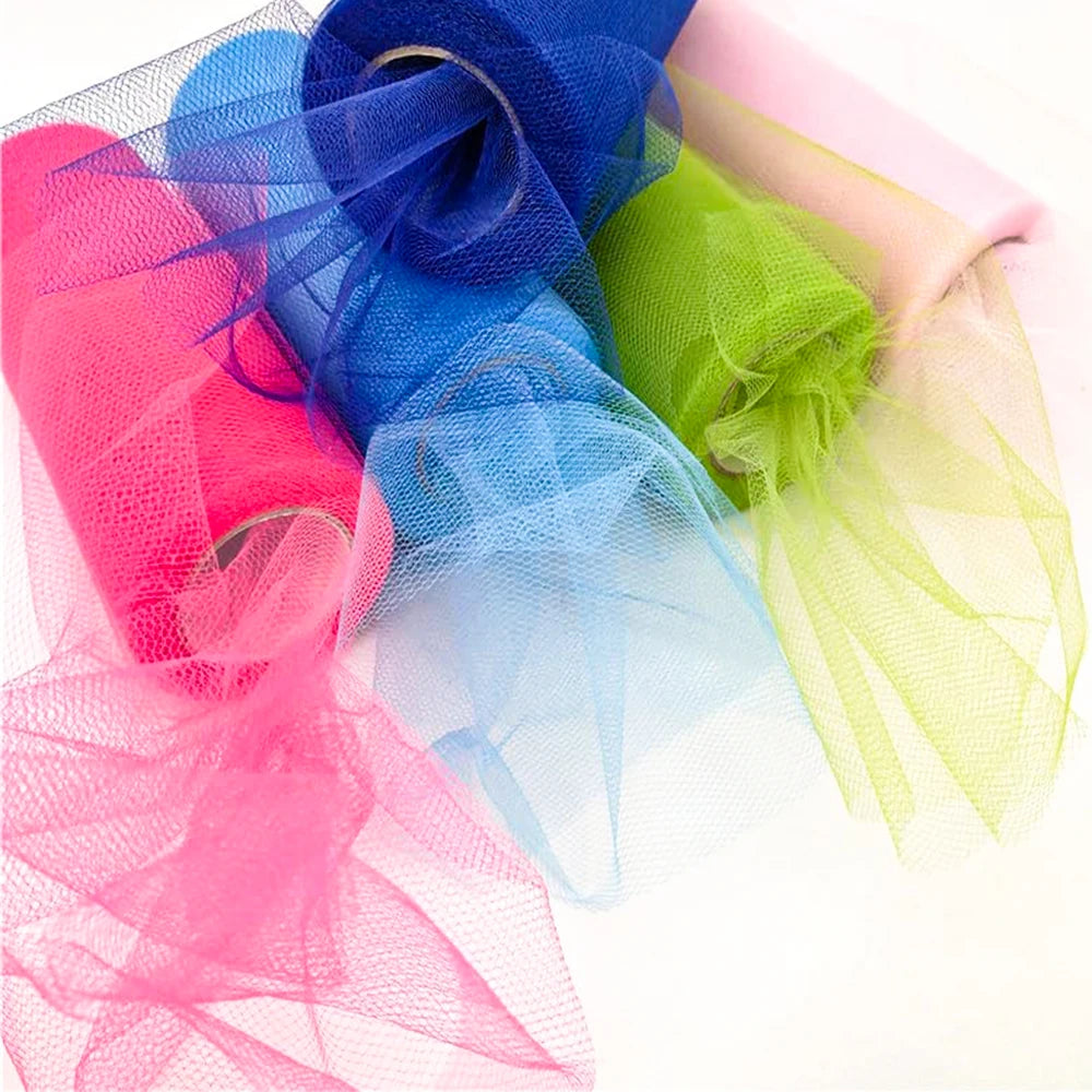 rubans tulle violet rose bleu festifs opaques tulle fini polyester décoration mariage artisanat rapide