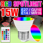 ampoule led e27 gu10 mr16 e14 blanc moderne télécommande 24touches variable ambiance chambre