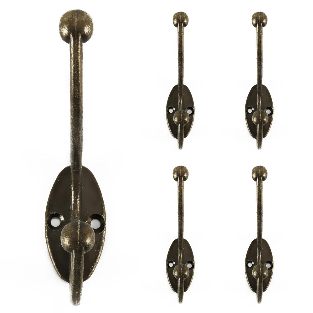 crochet mural bronze vintage fixations vis industriel porte manteau multifonctionnel élégant résistant decoration moderne