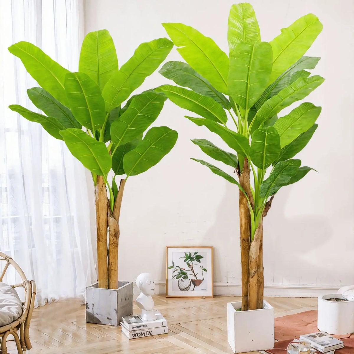 plante artificielle arbre bananier vert feuilles grandes moderne intérieur décoration maison shopping malls
