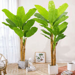 plante artificielle arbre bananier vert feuilles grandes moderne intérieur décoration maison shopping malls