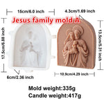moulages bougies sculptées jésus nativité christ relief classique religieux silicone opaques