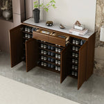 présentoir chaussures bois marron moderne minimaliste étages tiroirs rangement chambre salon