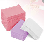 serviettes jetables rose violet blanc rayées modernes manucure outils scies taille grande