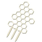 support plante grimpante nid d'abeille bois clair hexagonnel moderne minimaliste fixations piquets potextérieur