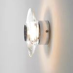 Applique murale moderne cristal argenté led transparent minimaliste fixée mur