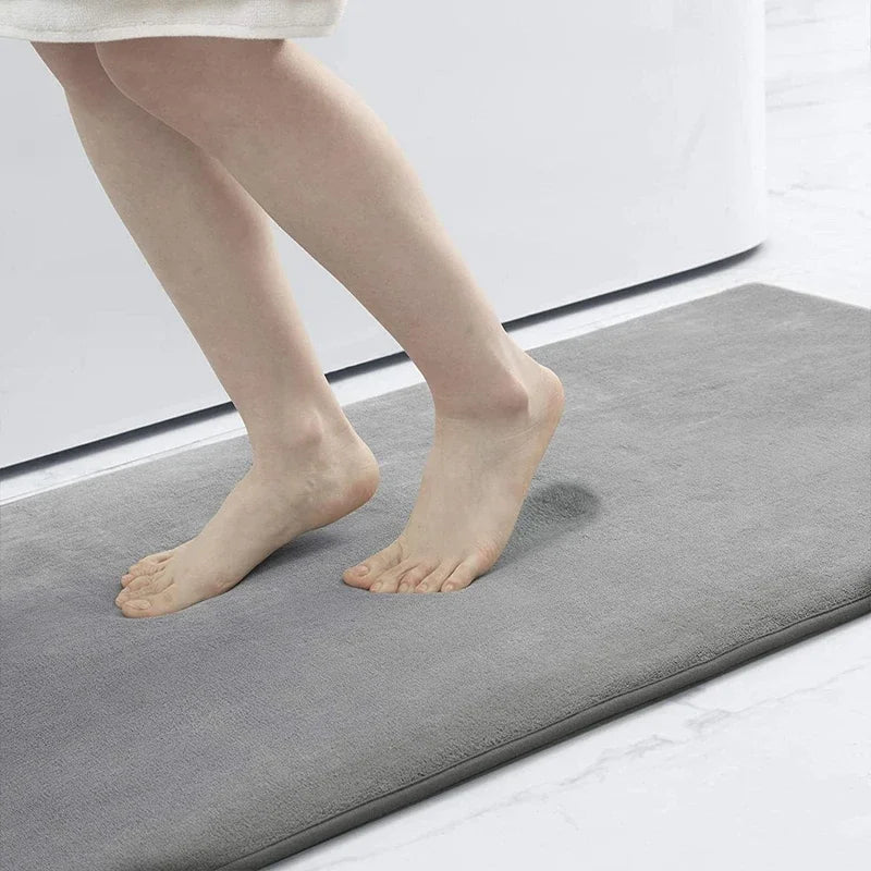 tapis bain gris noir marron microfiber antidérapant moderne doux salle bain cuisine