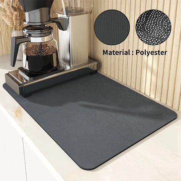 tapis cuisine noir absorbant antiderrapant séchage rapide moderne évier machine