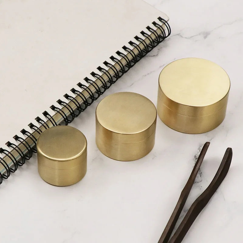 boîte thé dorée moderne boîte thé scellée étanche rangement capsules thé noir