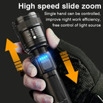 lampe torche multifonction noire texturée moderne modes luminosité charge usb