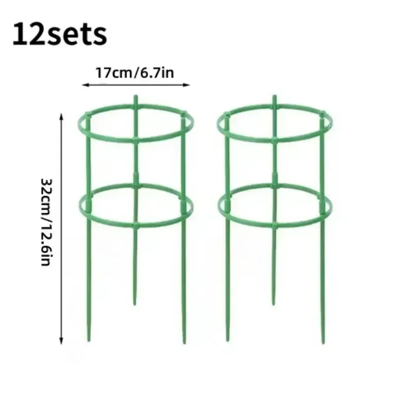 Support plante vert rond lisse moderne connecteurs plantes grimpantes 12pcs