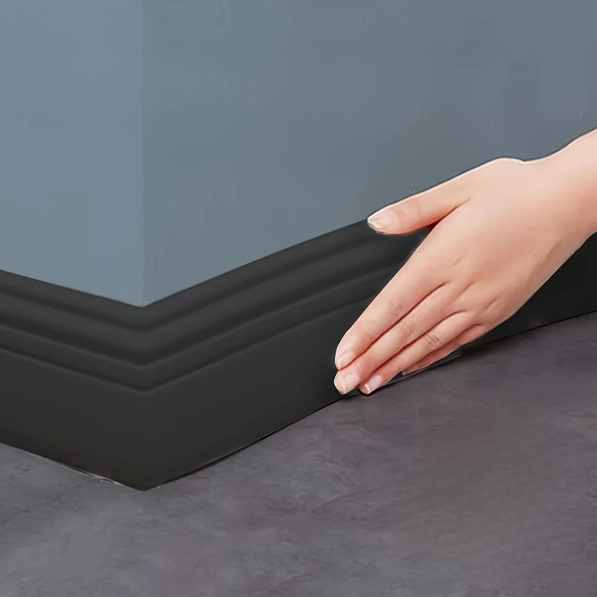 sticker autoadhésif mur blanc moderne 10cm 2m lisse contemporain fixe facile