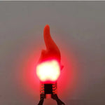 décoration anniversaire bougie flash led rouge verte jaune filament forme flamme miniature moderne