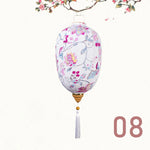 lanternes chinoises traditionnelles multicolores fleurs opaques tassel fêtes nouvelles années