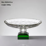 plateau dessert cristal transparent facetté moderne élégant fruits collations luxe