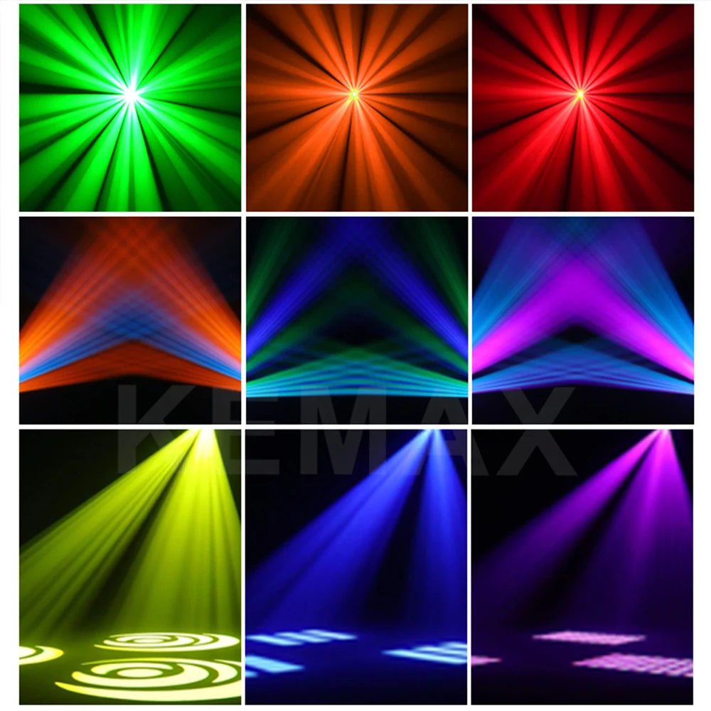 projecteur lumière mobile 150W prismes couleurs gobos moderne disco scène DJ