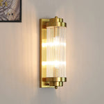 applique murale moderne or transparente éclairage led élégante fixée mur verre fin contemporain chambre