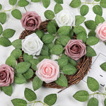 guirlande feuilles artificielles vertes naturelles ovales nervures extérieur intérieur décoration anniversaire mariage