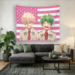 tapisserie moderne étoiles blanches fond rose rayures horizontales chambre salon