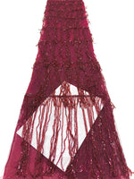 ruban décoratif dentelle franges mariage élégant festif rouge rose doré bordeaux gris noir