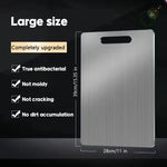 planche découper acier inoxydable rectangle moderne poignée intégrée taille medium large extra large respectueux