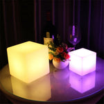 veilleuse cube led 16 couleurs télécommande moderne blanc bleu violet jaune