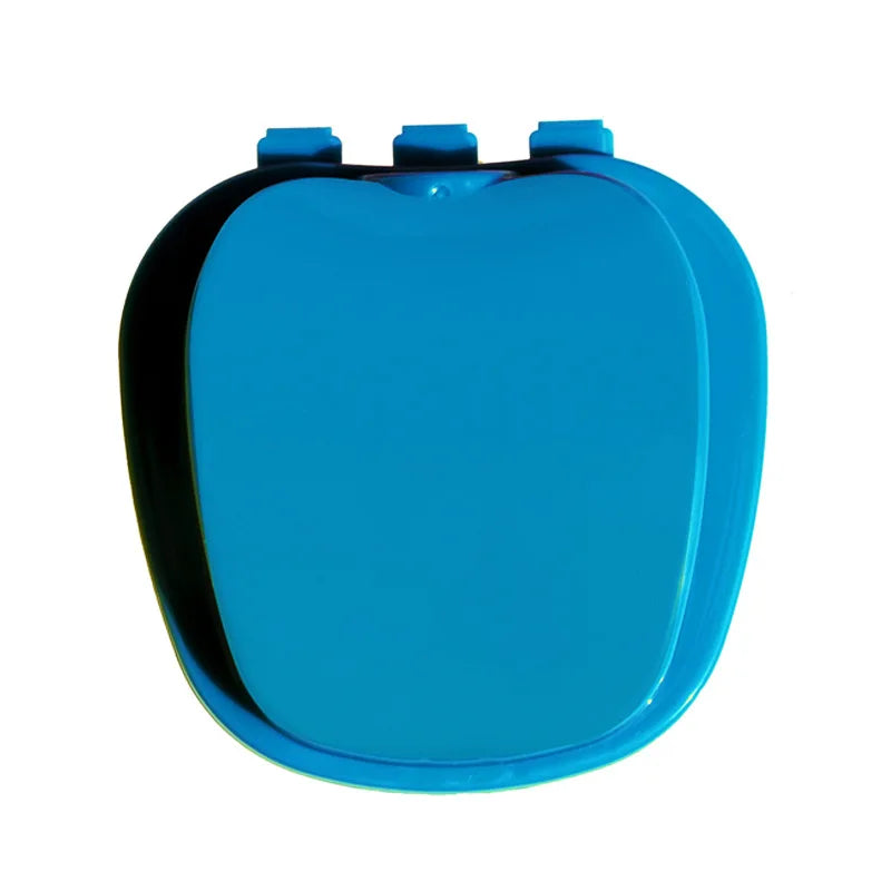 brosse dents conteneur prothèse dentaire bleu blanc moderne pratique hygiène buccale set accessoire santé