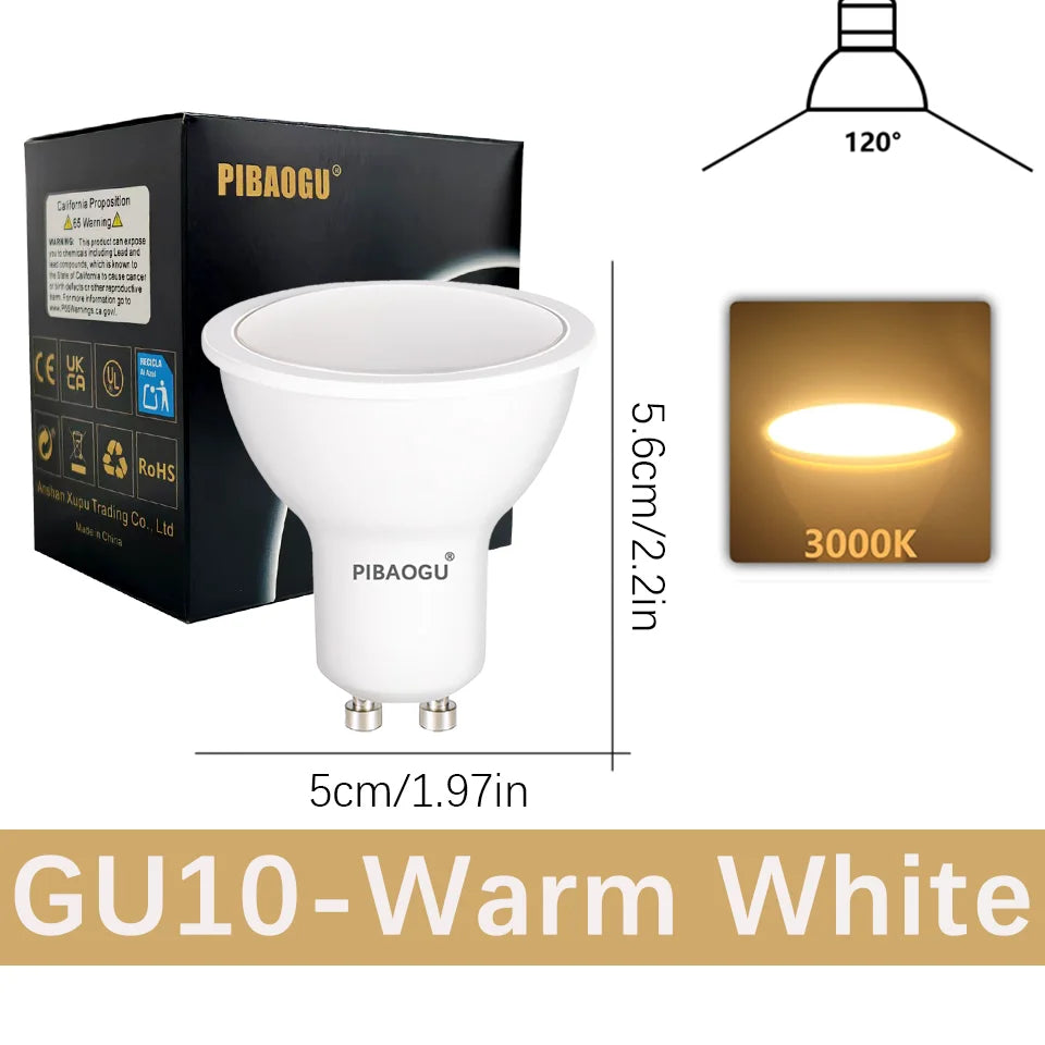 ampoules led gu10 blanc chaud neutre variable 3w 6w 9w 12w sans scintillement moderne