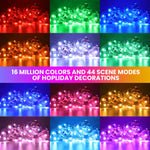 guirlande lumineuse led multicolore ip67 adhésif moderne 24v controle bluetooth 15m 30m 60m