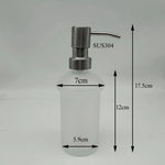 distributeur savon liquide verre blanc moderne fixation murale sans motif mousse Pompe intégrée clean